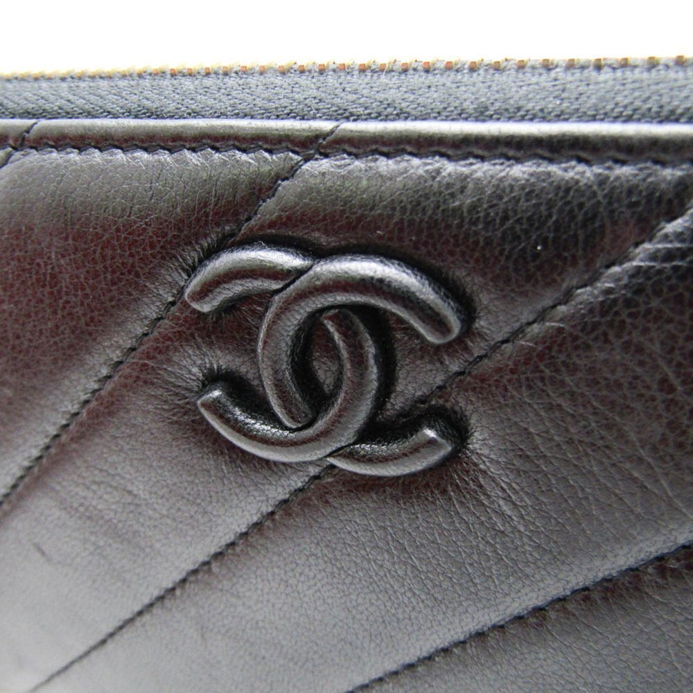 CHANEL Black Lambskin Leather Wallet - Picture 10 of 16